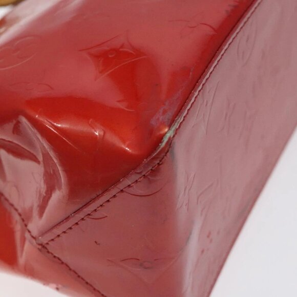 LOUIS VUITTON Monogram Vernis Reade PM Hand Bag Red Rouge M91088 LV Auth 120043 - Picture 5 of 16